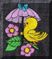 Cool Creations Embroidery Designs - Birdie under umbrella