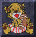 Cool Creations Embroidery Designs - Tiger with rugby ball