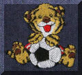 Cool Creations Embroidery Designs - Tiger with soccer ball