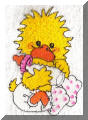 Cool Creations Embroidery Designs - Duckling holding bottle