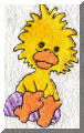 Cool Creations Embroidery Designs - Duckling in purple pants