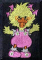 Cool Creations Embroidery Designs - Duckling with pink ribbons