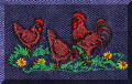Cool Creations Embroidery Designs - Three brown chickens