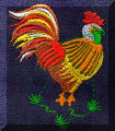 Cool Creations Embroidery Designs - Chickens, Colourful cock