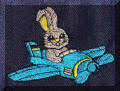 Exquisite embroidery designs by Cool Creations - Rabbit in plane