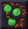 Exquisite embroidery designs by Cool Creations - Green apples