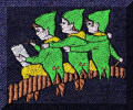 Exquisite embroidery designs by Cool Creations - Three elves singing