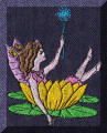 Beautiful embroidery designs by Cool Creations - Fairy in water-lily