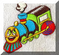 Exquisite embroidery designs by Cool Creations - Smiling toy train