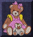 Exquisite embroidery designs by Cool Creations - Teddy in pink