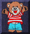 Exquisite embroidery designs by Cool Creations - Teddy waving
