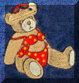 Exquisite embroidery designs by Cool Creations - Bear with sunglasses