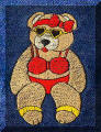 Exquisite embroidery designs by Cool Creations - Bear in bikini