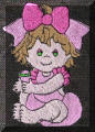 Exquisite embroidery designs by Cool Creations - Baby with ribbons