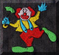 Colourful Embroidery designs by Cool Creations - Clown with umbrella