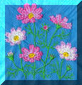 Beautiful embroidery designs by Cool Creations - Pink cosmos