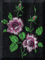 Two pink roses embroidery by Cool Creations