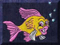 Exquisite embroidery designs by Cool Creations - Yellow-pink fish