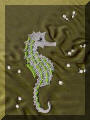 Cool Creations Embroidery Designs - Green seahorse
